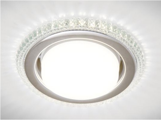 Светильник встраиваемый с подсветкой GX53 CRYSTAL 33 хром Max Light